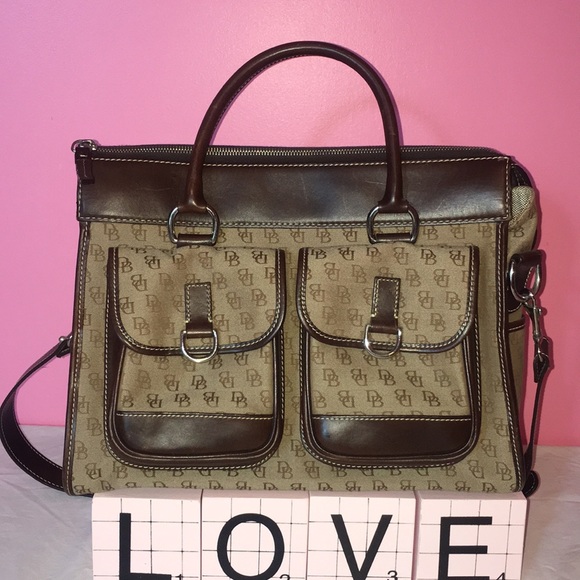 Dooney & Bourke Signature Fabric Double Pocket - Picture 3 of 16